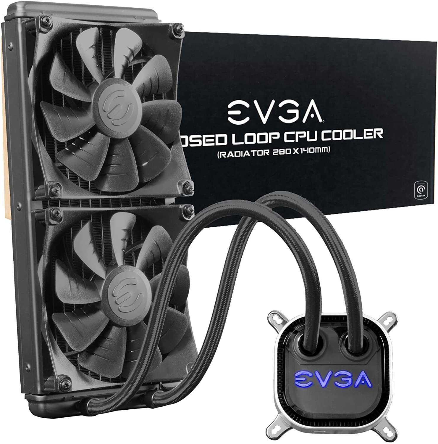 EVGA 400 HY CL28 V1 CLC 280 Liquid Water CPU Cooler RGB LED Cooling