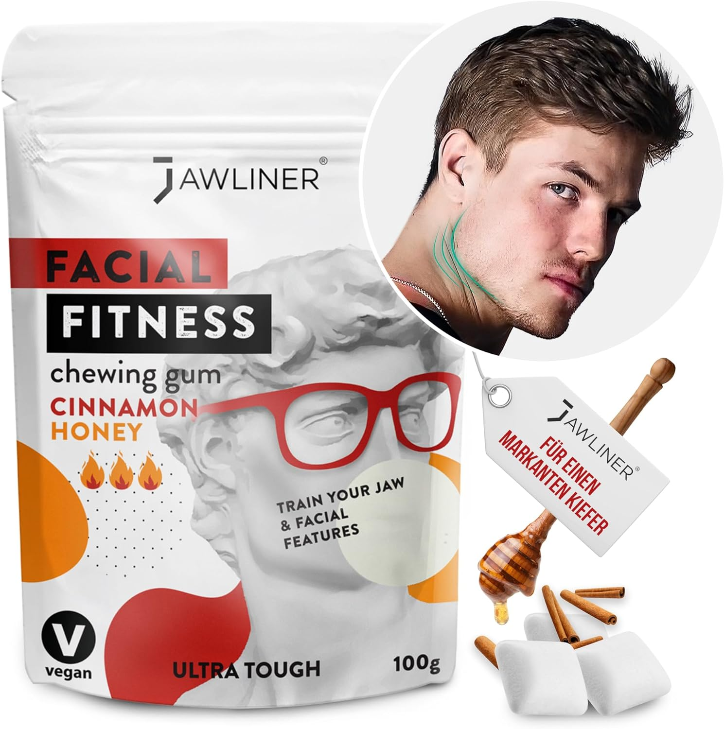 Jawliner Fitness Chewing Gum Months Pack Jawline Gum Sugar Free