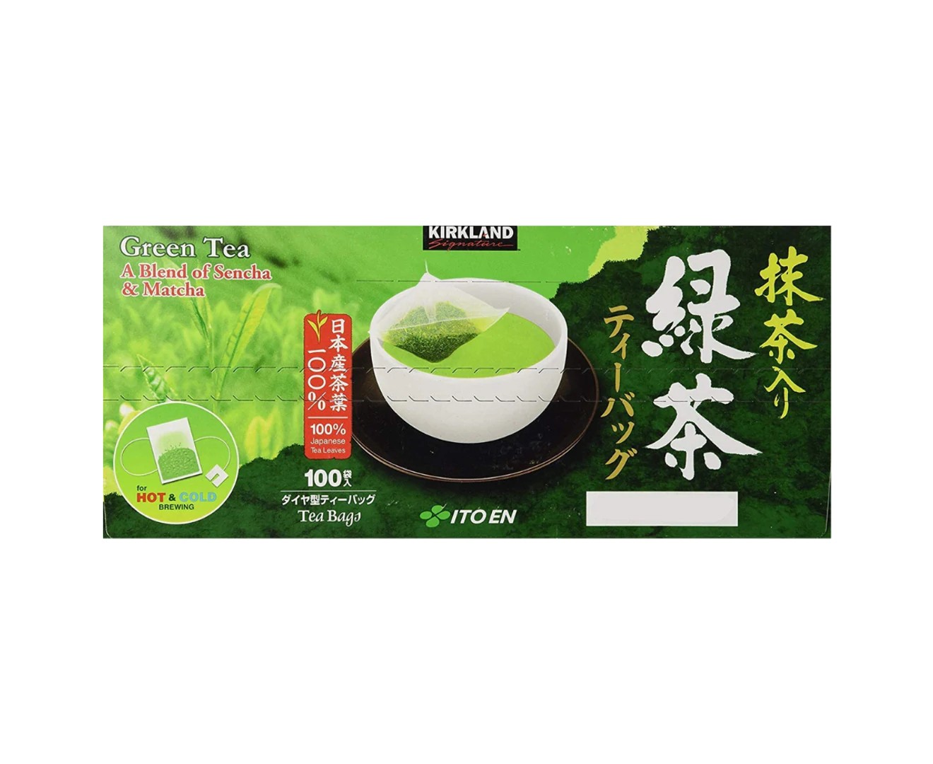 Kirkland Signature Green Tea Sencha And Matcha Tea Bags 100 Ct EMEGA