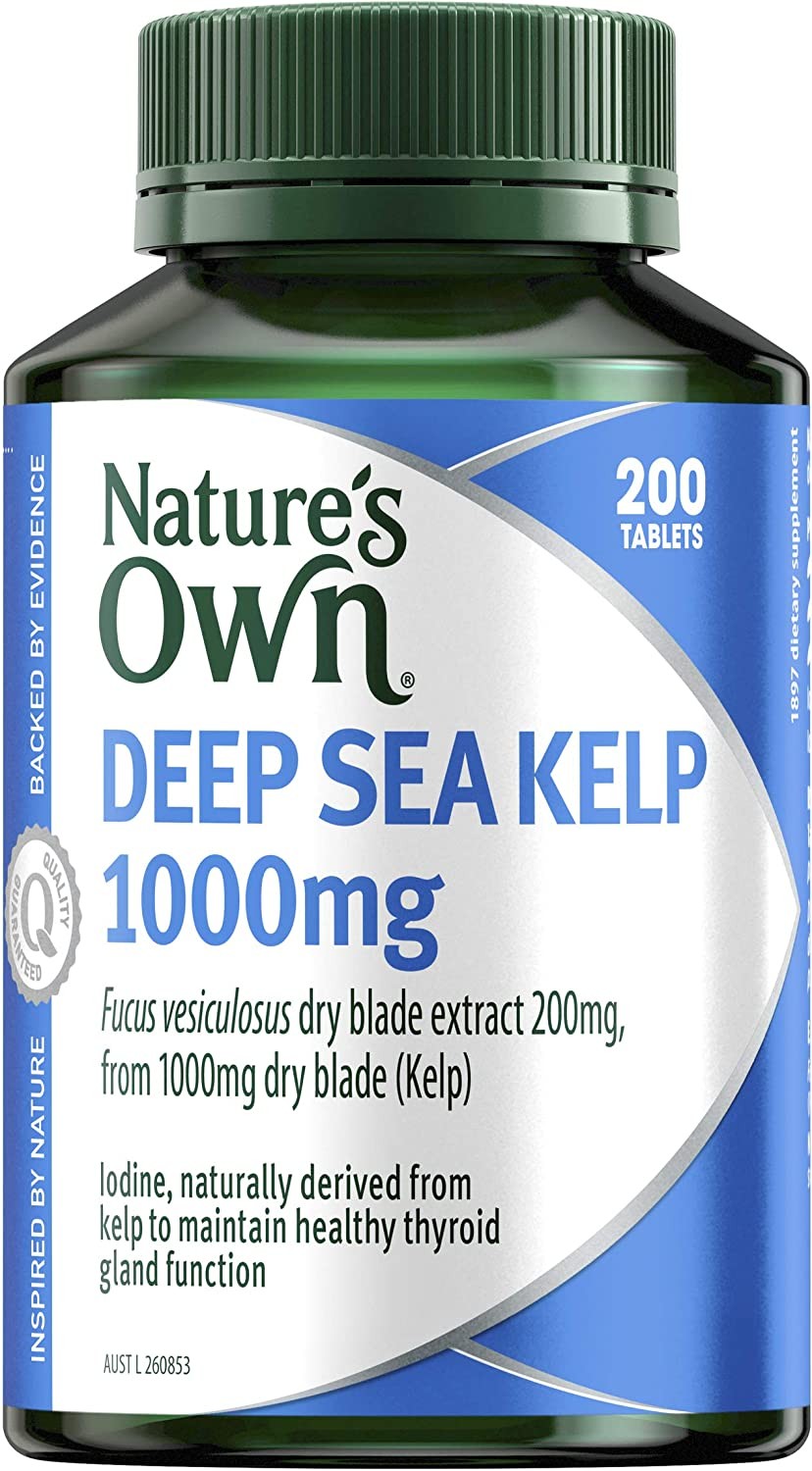 Nature S Own Deep Sea Kelp 1000Mg Tablets 200 Contains Iodine For