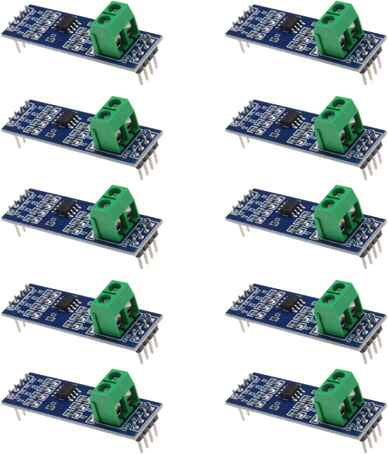 10Pcs TTL To RS485 Modules 5V MAX485 TTL To RS-485 MCU Development ...