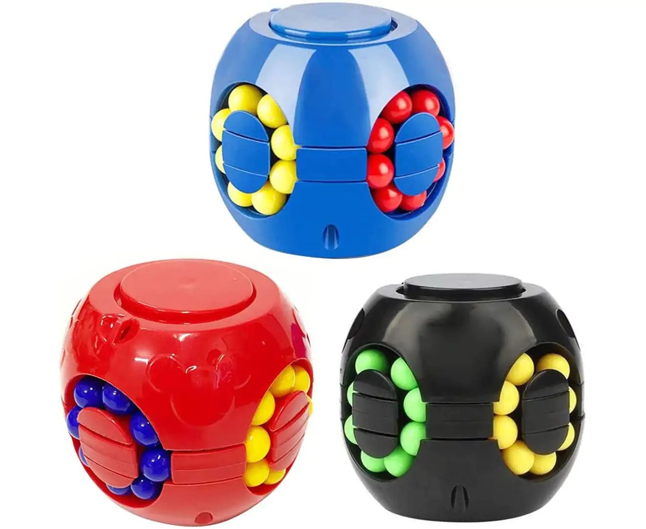 3 Pcs Creative Magic Cube Little Magic Beans Rotating Cube Fidget ...