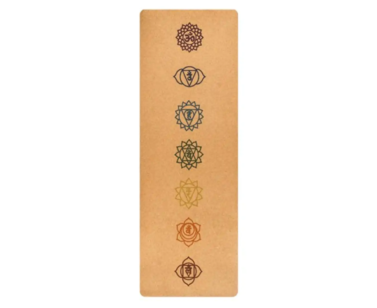 7 Chakras Natural Cork TPE Yoga Mat 5Mm Thick Exercise Mat | eMEGA ...