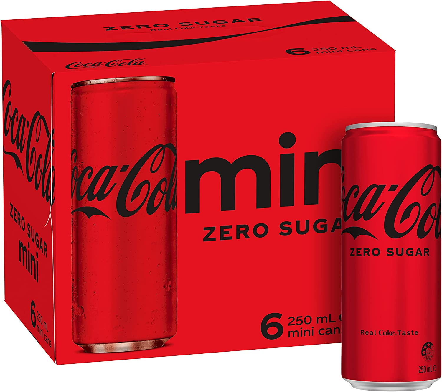 Coca Cola Zero Sugar Soft Drink Mini Can Multipack X Ml Emega