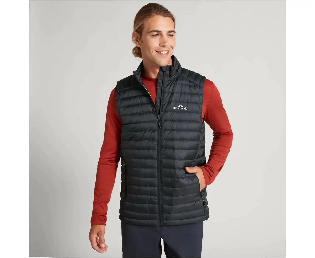 Kathmandu Heli Lightweight Water-Repellent Warm Mens down Puffer Vest ...