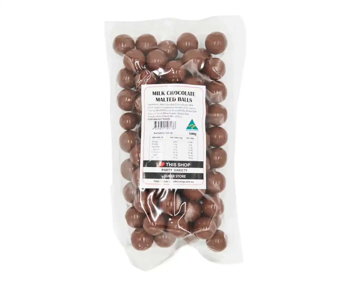 Milk Chocolate Malted Balls 500G | eMEGA Australia