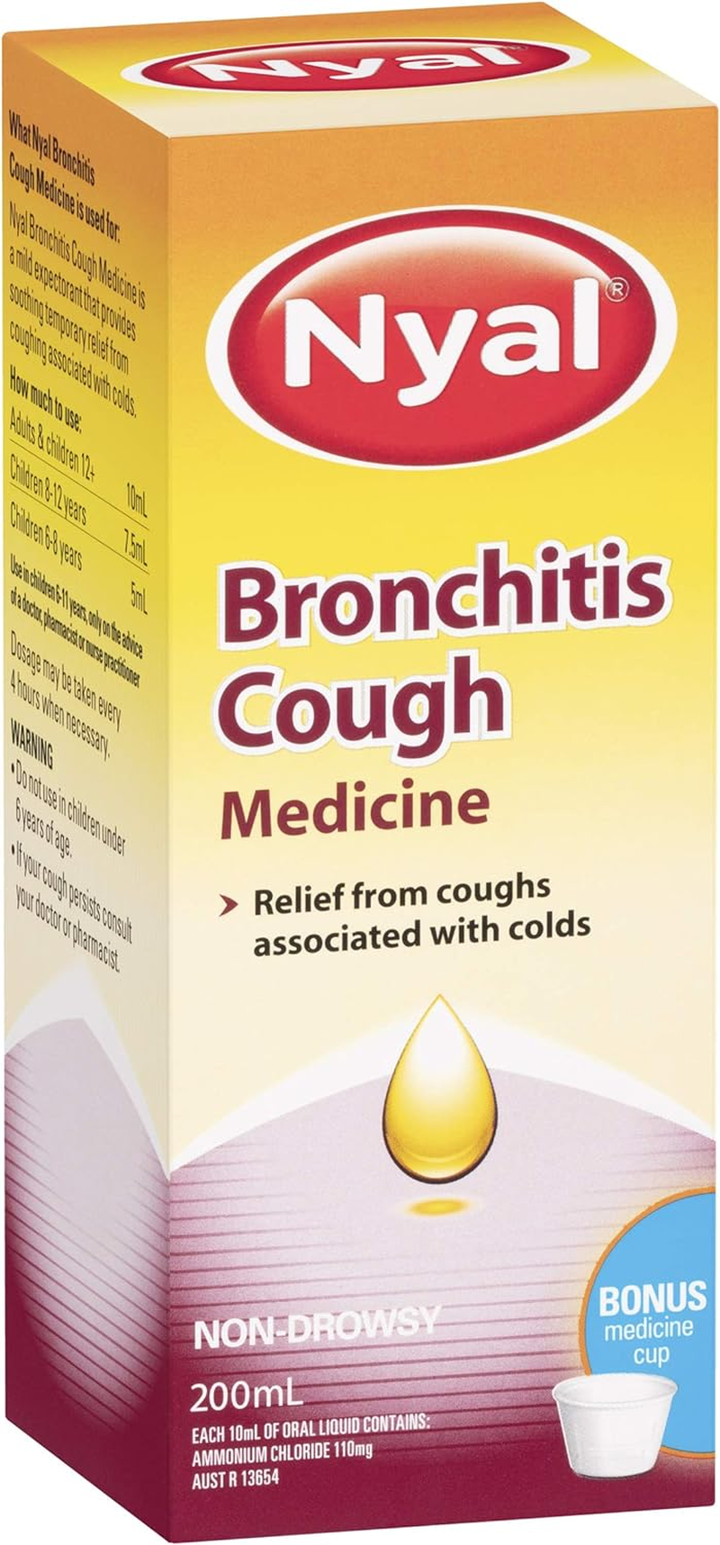 Nyal Nyal Bronchitis Cough 200Ml Srt, 200 Milliliters | eMEGA Australia