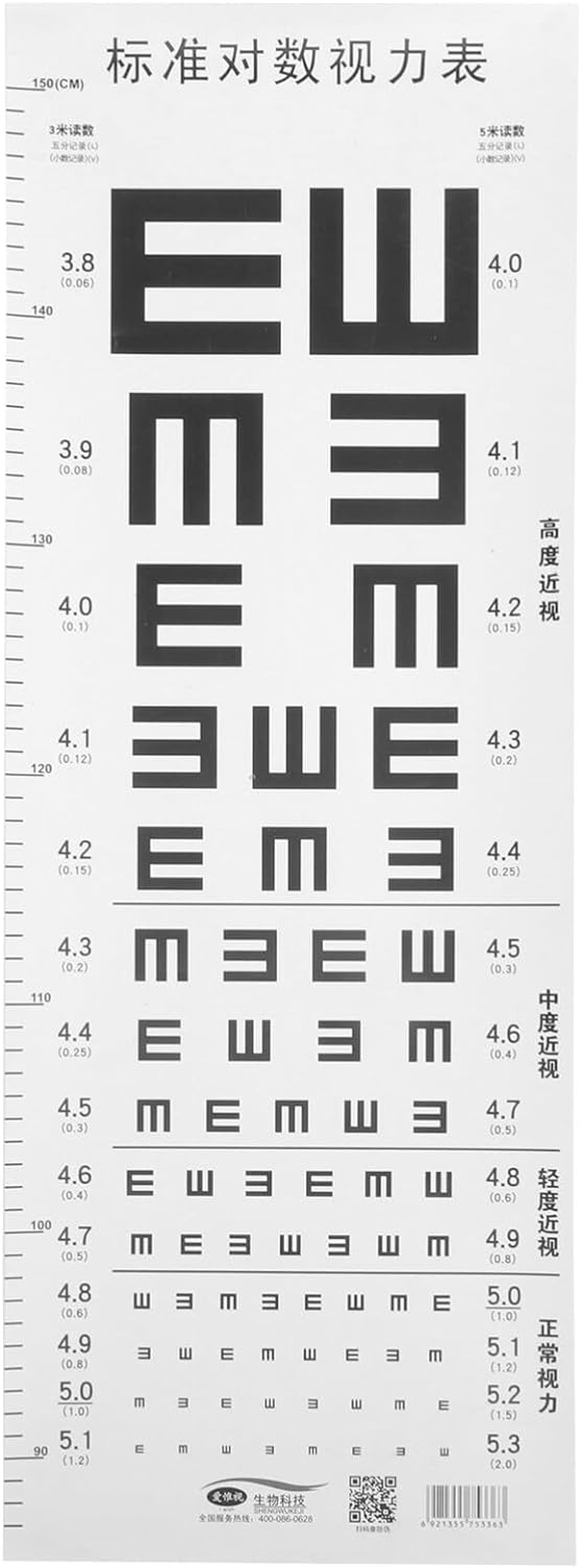 Popetpop Eye Charts Eye Charts For Eye Exams Decor Eye Chart Wall