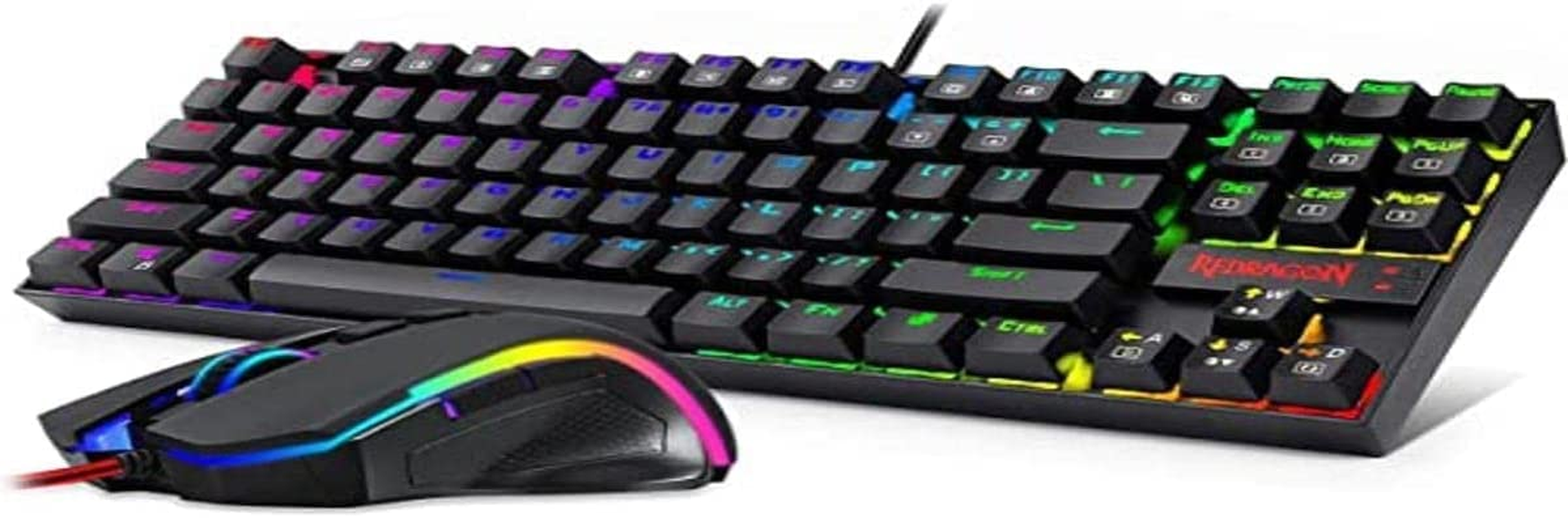 Redragon K552-RGB-BA Mechanical Gaming Keyboard and Mouse Combo Wired ...