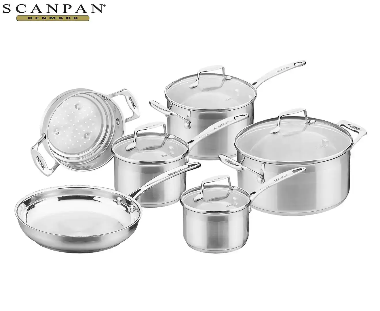 Scanpan 6-Piece Stainless Steel Impact Cookware Set | eMEGA Australia