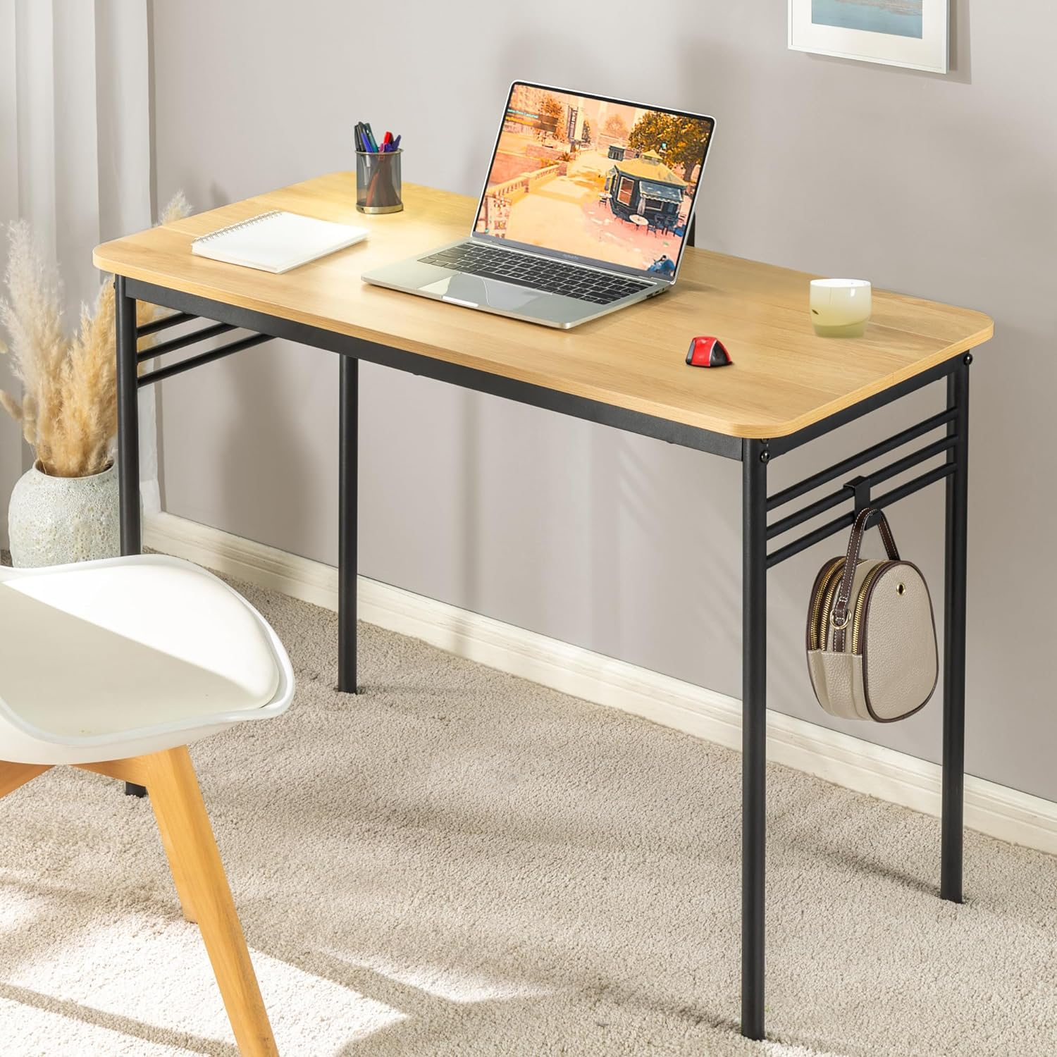 Zinus Computer Desk 100Cm Length Computer Table for Small Space Writing ...