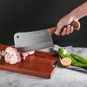 SHI BA ZI ZUO Heavy Duty Cleaver Butcher Knife for Chopping Bones