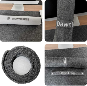 DAWNTREES Felt Desk Mat Pad,100 * 40Cm,Dark Grey Large Mouse Pad,Desk Organizers and Accessories,Extra Large Keyboard Mat,Computer XL Desk Pad.