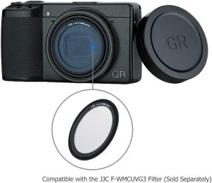 Aluminium Alloy Lens Cover Cap for Ricoh GR Iiix GR III GR II, Lightweight Durable Camera Lens Protection Cover for GR2 GR3 with Soft EVA Interior