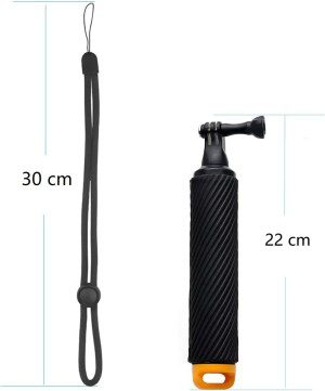 T Tersely [17 in 1] Waterproof Floating Float Pole Stick Handle Hand Grip Strap Tripod, Floaty Box Sponge for Gopro Hero 12/11/10 Black 9 8 7 6 SJCAM Sport DJI Osmo Action 3/2 Camera Mount Screw Sets