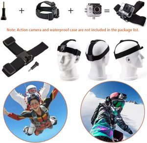 VVHOOY Action Camera Accessories Kit Compatible with AKASO EK7000 Gopro Hero 12 11 10 9 8 7 APEMAN DBPOWER Osmo Dragon Touch, Brave 4 Brave 7 LE Chest Mount Suction Cup Selfie Stick Head Strap