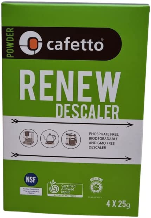 Cafetto Renew Organic Descaler 4 X 25G Sachets per Box