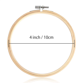 Caydo 12 Pieces 4 Inch round Embroidery Hoop Bulk Wholesale Bamboo Circle Cross Stitch Hoop Ring