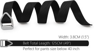 Tactical Belt, Nylon Webbing Web Belt with Metal Buckle for Outdoor Sports and Hunting