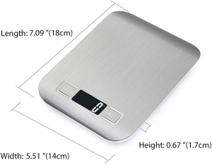 5Kg 1G Electronic Digital Kitchen Coffee Scale Postal Scales Stainless Steel Platform with Backlight