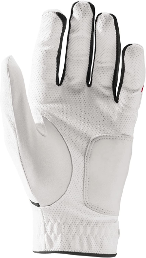 WILSON W/S Grip plus Mens Golf Glove, Left Hand, White, Large