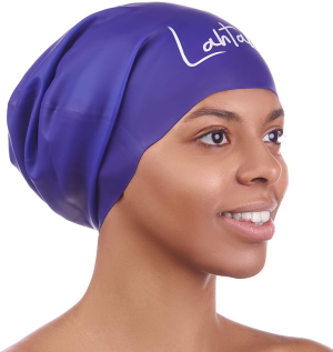 Long Hair Swim Cap | Swimming Caps for Women Men | Extra Large XL Waterproof Silicone | Dreadlocks Braids Afro Hair Extensions Weaves Dry Hair | Durable Adult Swim Hat | Open Water Swimming Pool