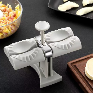 Home Dumpling Maker Press Type Automatic Dumpling Machine Small Pierogi Mold Simple to Use Easy to Clean, for Chinese Dumplings Ravioli Pies Dough Pastries Pierogi, Can Make Two at Once