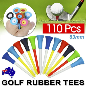 110PCS Plastic & Rubber Cushion Top Golf Tees 83Mm Fast Dispatch