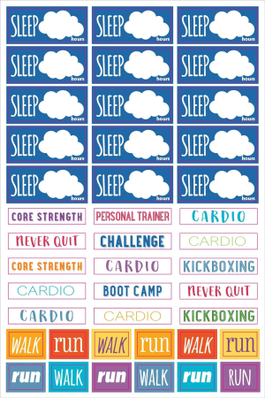 Essentials Health & Fitness Planner Stickers (Set of 325 Stickers)