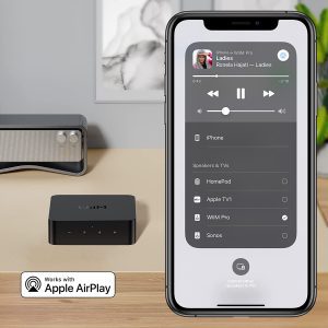 Wiim Pro Airplay 2 Receiver, Chromecast Audio, Wifi Multiroom Streamer, Works with Alexa, Siri and Google Assistant, Stream Hi-Res Audio from Spotify, Amazon Music, TIDAL and More