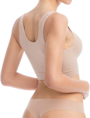 Farmacell Bodyshaper 618 – Elastic Push-Up Bra Wide Shoulder Top Band with Breast Support Effect