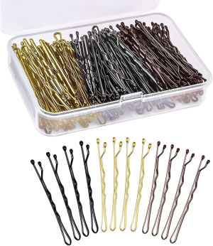 Gold Bobby Pins,150 Pcs Hair Pins Hair Grips Blonde for Women with Box(5 Cm/2.2 Inches)