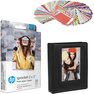 HP Sprocket 2X3″ Premium Zink Sticky Back Photo Paper (100 Sheets) Compatible with HP Sprocket Photo Printers.