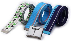 Teeoff 3 Pack Golf Web Belt Reversible Metal Buckle