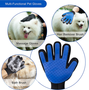 ZOLIVIE Microfiber Pet Towel and Pet Grooming Gloves-Ultra Absorbent and Quick Drying Dog Towels-Dog Cat Brush-Pet Hair Fur Remover-For Small, Medium, Large Dogs and Cats-Machine Washable