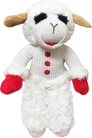 Multipet Lamb Chop Classic Plush Toy (4 Sizes) (LG- 11″ for Medium Dogs)