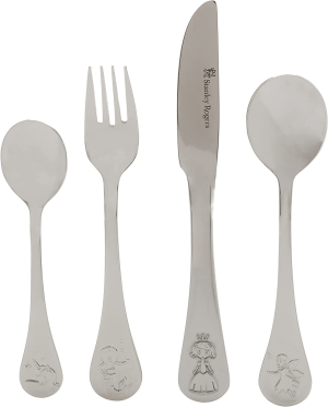 Stanley Rogers 50622 Children’S Cutlery Australian Animals, Stainless Steel Cutlery Set, Durable Flatware for Kids, Mirror Polished Silverware in Gift Box (Color: Silver), Quantity: 1 Set, 4 Pieces