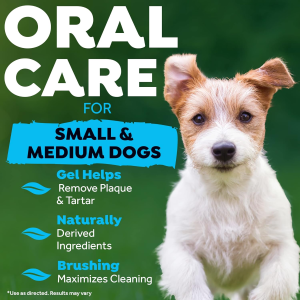 Tropiclean Fresh Breath Oral Care Kit for Small Dogs with Oral Care Gel, Tripleflex Toothbrush and Finger Brush