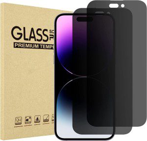 (2 Pack) Procase Iphone Privacy Screen Protector for Iphone 14 Pro Max 2022, 9H anti Spy Dark Tempered Glass Screen Film Guard for Iphone 14 Pro Max 6.7 Inch 2022, Case Friendly Bubble Free