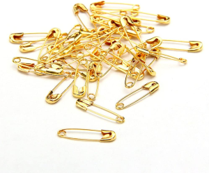 Dealglad Small Safety Pins Gold Bulk for Clothes Quilting Sewing Fastening Garment Hang Tags Jewelry Making, 19Mm Metal (1000Pcs)