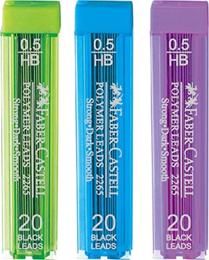 Faber-Castell Break-Resistant Polymer Leads 0.5Mm, HB, Tube of 20 – Blister Pack of 2 Tubes, (23-226525-2)