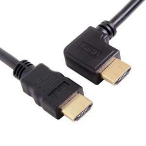 JSER 90 Degree Left Angled Type HDMI 1.4 Male to HDMI Male Cable Support 3D & Ethernet 50Cm (Left Angle)