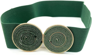 Wide Elastic Belts for Women Elastic Belt Cinch Waistband for Lady Belt Waist Sealing Retro Belts for Women Dresses Green Women Belts Elastic