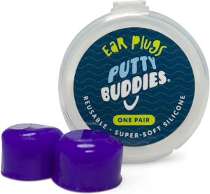 PUTTY BUDDIES Original Swimming Earplugs 3-Pair Pack (Purple/Teal/Magenta)