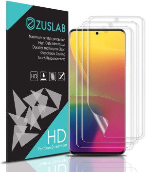 [3 Pack] ZUSLAB Flexible TPU Film Screen Protector Compatible with 2020 Samsung Galaxy S20+ S20 plus 4G 5G | Ultrasonic Sensitive Fingerprint Recognition & Case Friendly |