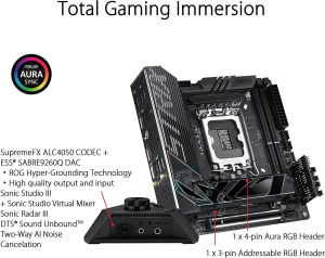 ASUS ROG Strix Z790-I Gaming Wifi 6E LGA 1700 Intel 13Th&12Th Gen Mini-Itx Gaming Motherboard, Pcie5.0,Ddr5,10+1 Power Stages, Thunderbolt 4, 2.5Gblan, USB3.2 Gen2X2 Front Panel Type-C,2X M.2/Nvme SSD