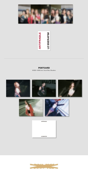 LE SSERAFIM ANTIFRAGILE 2Nd Mini Album COMPACT Random Version Cd+16P Booklet+2P Photocard+1P Postcard+Tracking Sealed