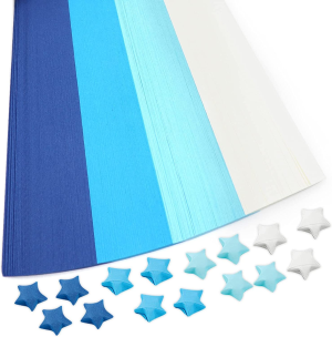 540 Sheets of Star Origami Paper, 4 Colors of Lucky Star Paper Strips, Double Sided Origami Star Paper Strips, Lucky Star Decoration Folding Paper for Art, Craft, DIY (Style B)