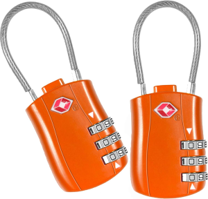 TSA Approved Luggage Combination Locks, T Tersely (2 Pack) Combination Padlock with Alloy Body TSA Lock Password Lock for Travel Bag, Suit Case, Lockers, Gym, Bike Locks or Other