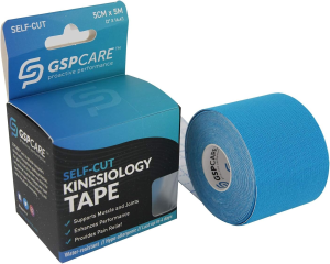 GSPCARE Kinesiology Tape Latex Free Waterproof for Muscle Building,Knees,Anles,Shoulder,Pain Relief and Injury Recovery – Free Kinesiology Taping Guide -Blue